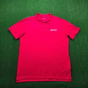 Budweiser Polo Shirt Mens XL Red Short Sleeve Employee Uniform Work Wear